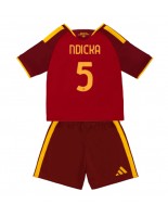 AS Roma Evan Ndicka #5 Domácí dres pro děti 2026-27 Krátký Rukáv (+ trenýrky)